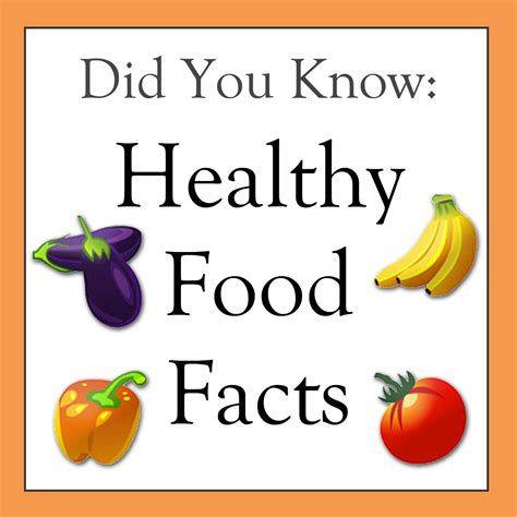 Did you know food facts for kids?